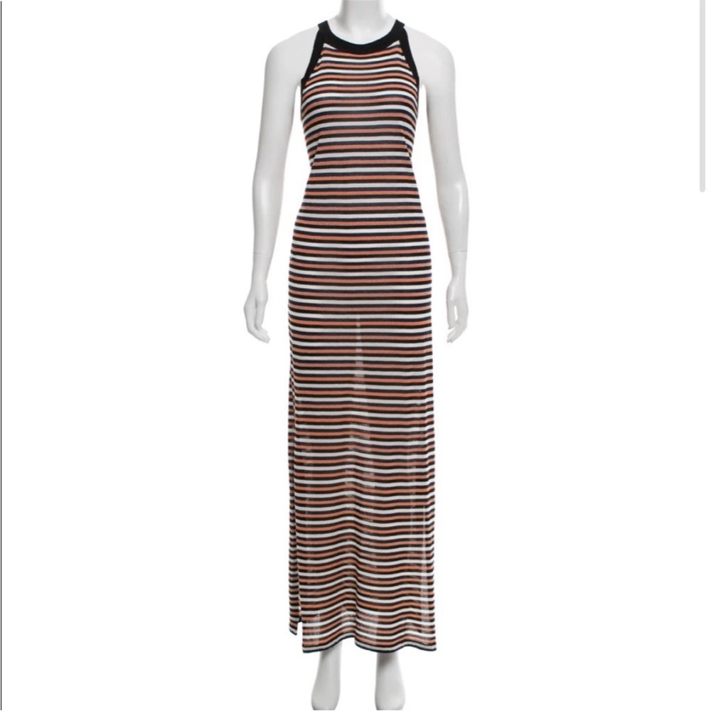 GANNI Suki Glitter Striped Maxi Dress XS - Picture 1 of 10